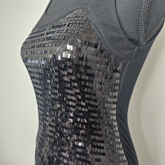 Bodycon Black Party Sequin Dress, XS - Picture 5 of 15